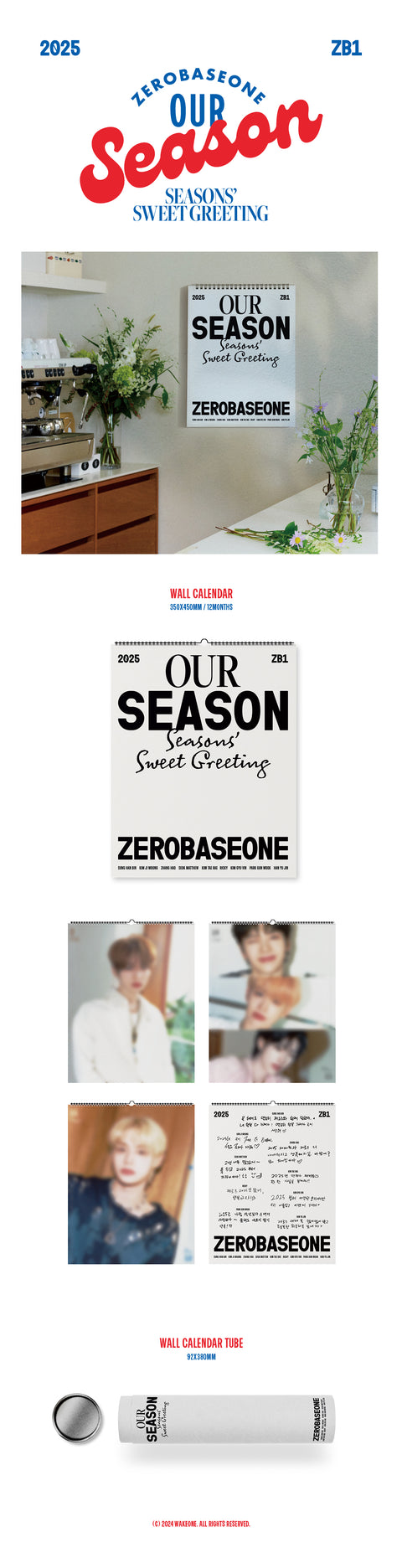 ZB1 - WALL CALENDAR (OUR SEASON : SEASONS' SWEET GREETING)