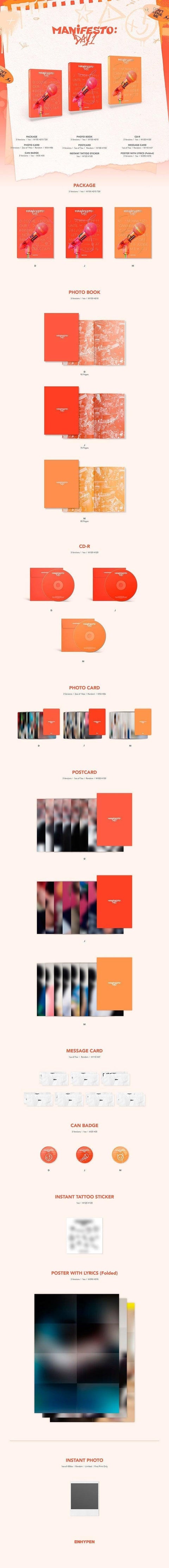ENHYPEN - MANIFESTO : DAY 1 (Random Ver.) - Kpopfuture