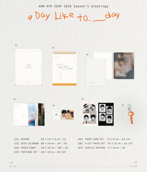 AHN HYO SEOP - 2026 SEASON’S GREETINGS (A DAY LIKE TO.___DAY)