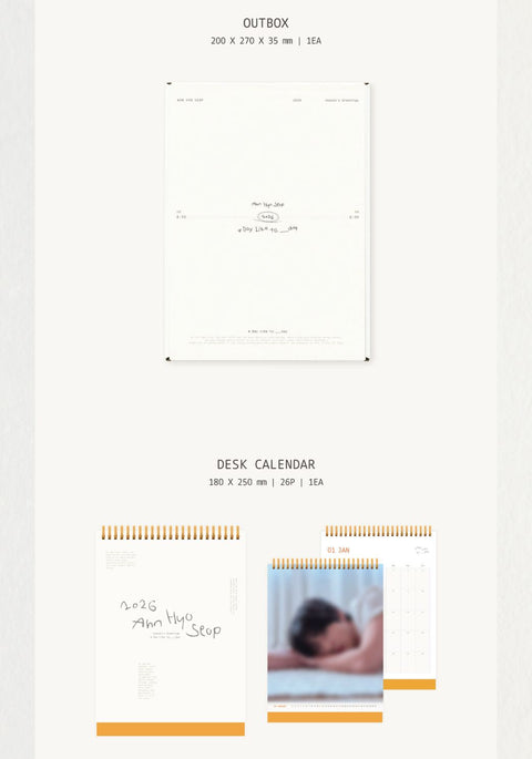 AHN HYO SEOP - 2026 SEASON’S GREETINGS (A DAY LIKE TO.___DAY)