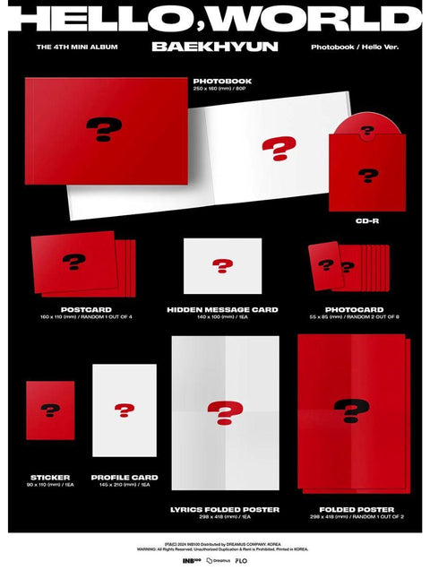 BAEKHYUN (EXO) - HELLO, WORLD (THE 4TH MINI ALBUM) PHOTOBOOK VER.