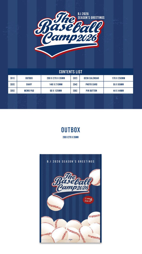 B.I - 2026 SEASON'S GREETINGS (THE BASEBALL CAMP 2026)