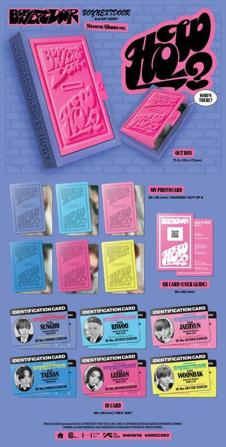 BOYNEXTDOOR - HOW? (2ND EP) WEVERSE ALBUMS VER. - Kpopfuture