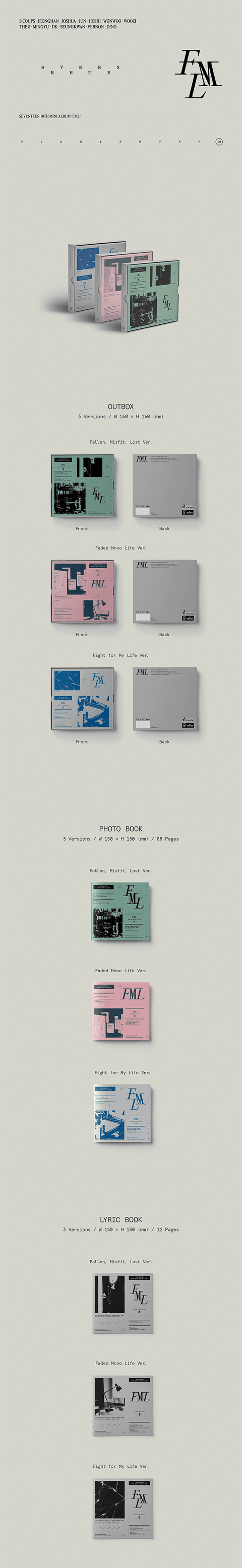 SEVENTEEN - 10th Mini Album [FML] (Random Ver.) - Kpopfuture