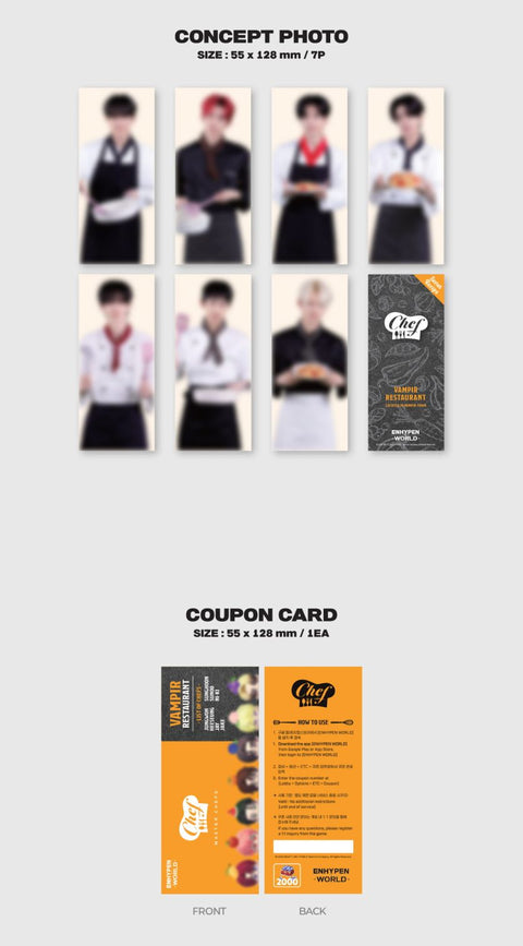 ENHYPEN - WORLD COUPON CARD COLLECTION (CHEF BASIC VER.)