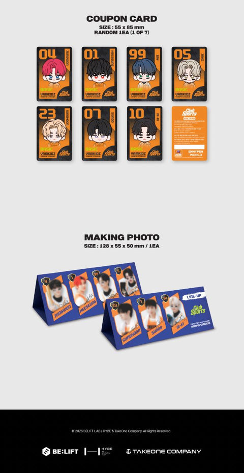 ENHYPEN - WORLD COUPON CARD COLLECTION (CLUB SPORTS VER.)