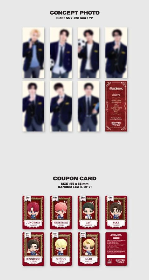 ENHYPEN - WORLD COUPON CARD COLLECTION (HIGH SCHOOL VER.)