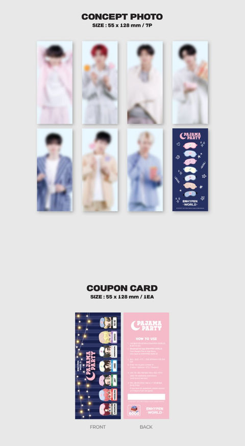 ENHYPEN - WORLD COUPON CARD COLLECTION (PAJAMA PARTY VER.)