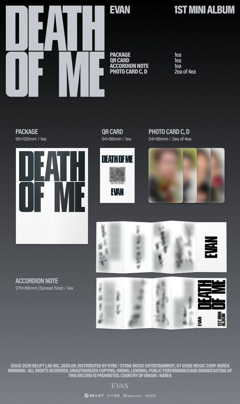 EVAN (Ex-ENHYPEN) - DEATH OF ME (WEVERSE ALBUMS VER.)