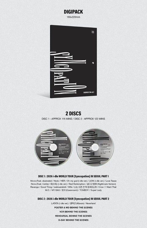 I-DLE - 2026 WORLD TOUR 'SYNCOPATION' (DVD & BLU-RAY)