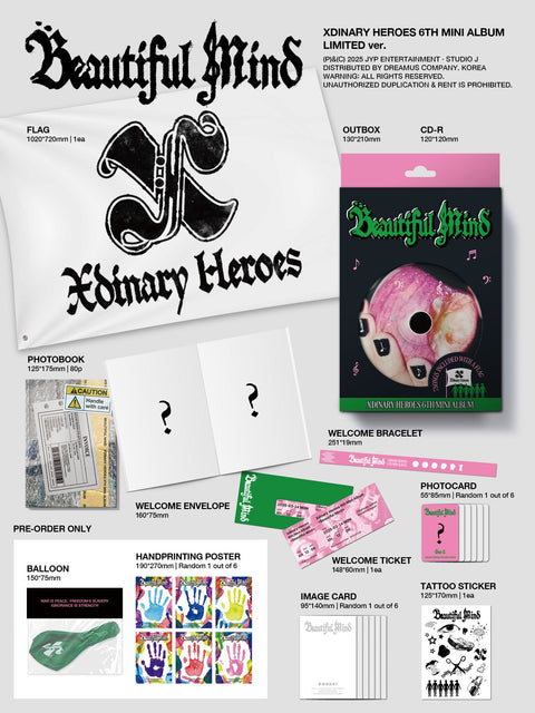 XDINARY HEROES - BEAUTIFUL MIND (6TH MINI ALBUM) LIMITED VER.