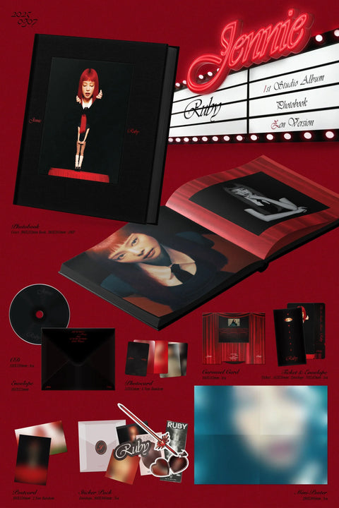 JENNIE -BLACKPINK- [RUBY] PHOTOBOOK VER + Applemusic POB PHOTOCARD