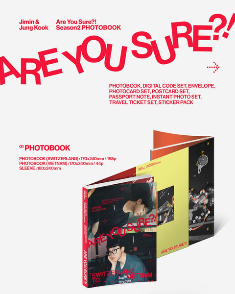 JIMIN X JUNGKOOK (BTS) - ARE YOU SURE?! SEASON2 (PHOTOBOOK) + Applemusic POB