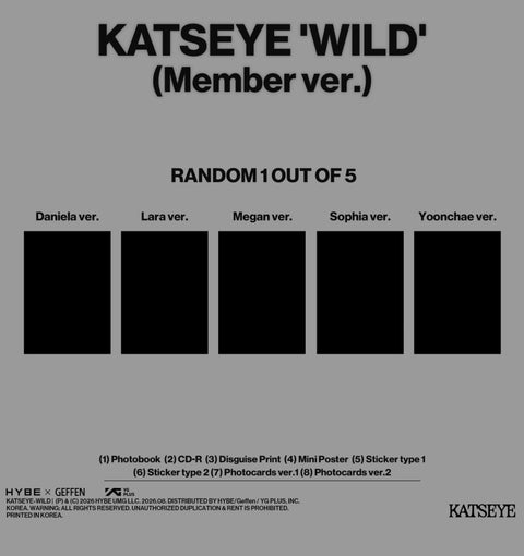 KATSEYE - WILD (MEMBER VER.) + Applemusic POB