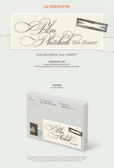 LE SSERAFIM - FILM PHOTOBOOK : DEAR, FEARNOT