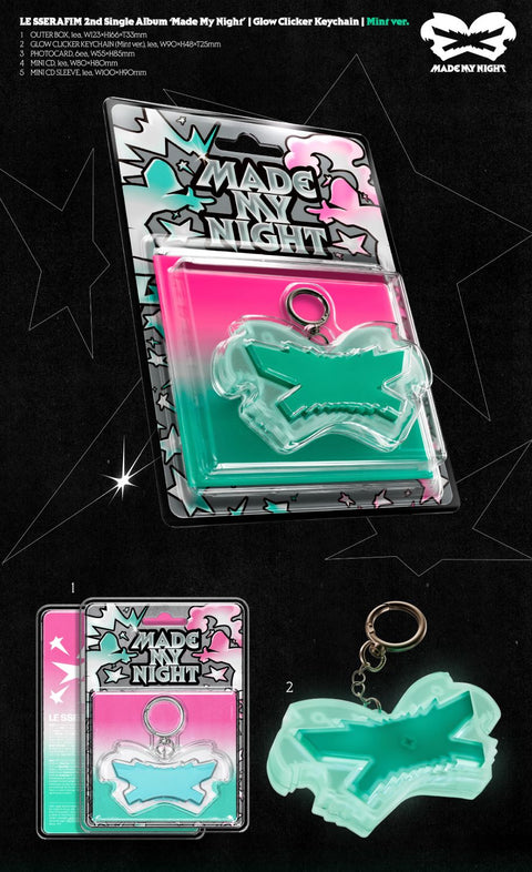 LE SSERAFIM - MADE MY NIGHT (GLOW CLICKER KEYCHAIN VER.)