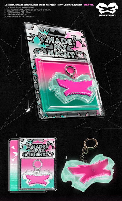 LE SSERAFIM - MADE MY NIGHT (GLOW CLICKER KEYCHAIN VER.)