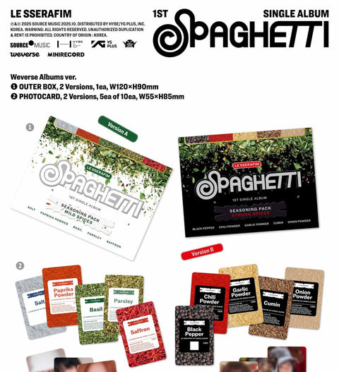 LE SSERAFIM - SPAGHETTI (WEVERSE ALBUMS VER.) + Apple Music POB