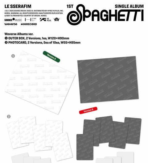 LE SSERAFIM - SPAGHETTI (WEVERSE ALBUMS VER.)