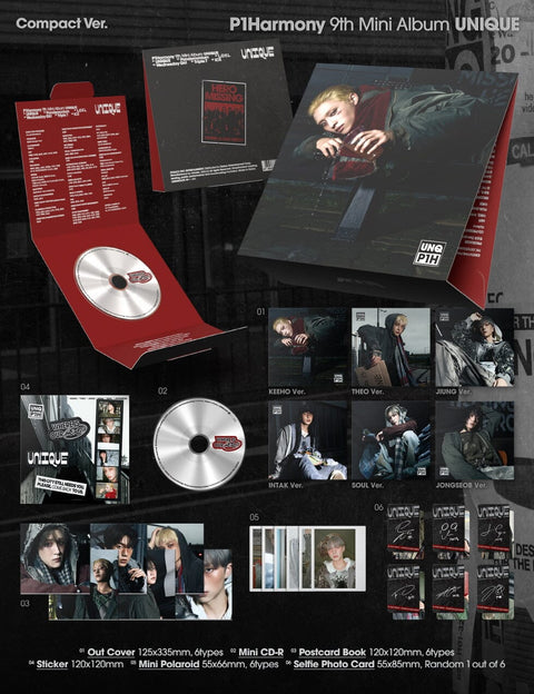 P1HARMONY - UNIQUE (COMPACT VER.) + Applemusic POB