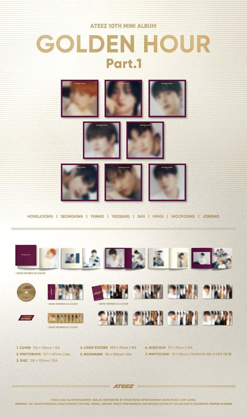 ATEEZ - GOLDEN HOUR : Part.1 [Digipack Ver.] - Kpopfuture