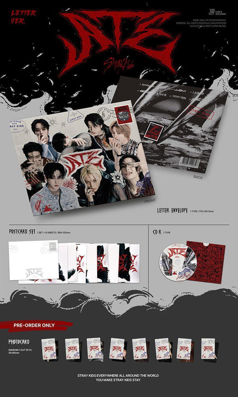 STRAY KIDS - ATE (9TH MINI ALBUM) LETTER VER -( Apple Benefit : 1 Selfie Fotokarte ) - Kpopfuture