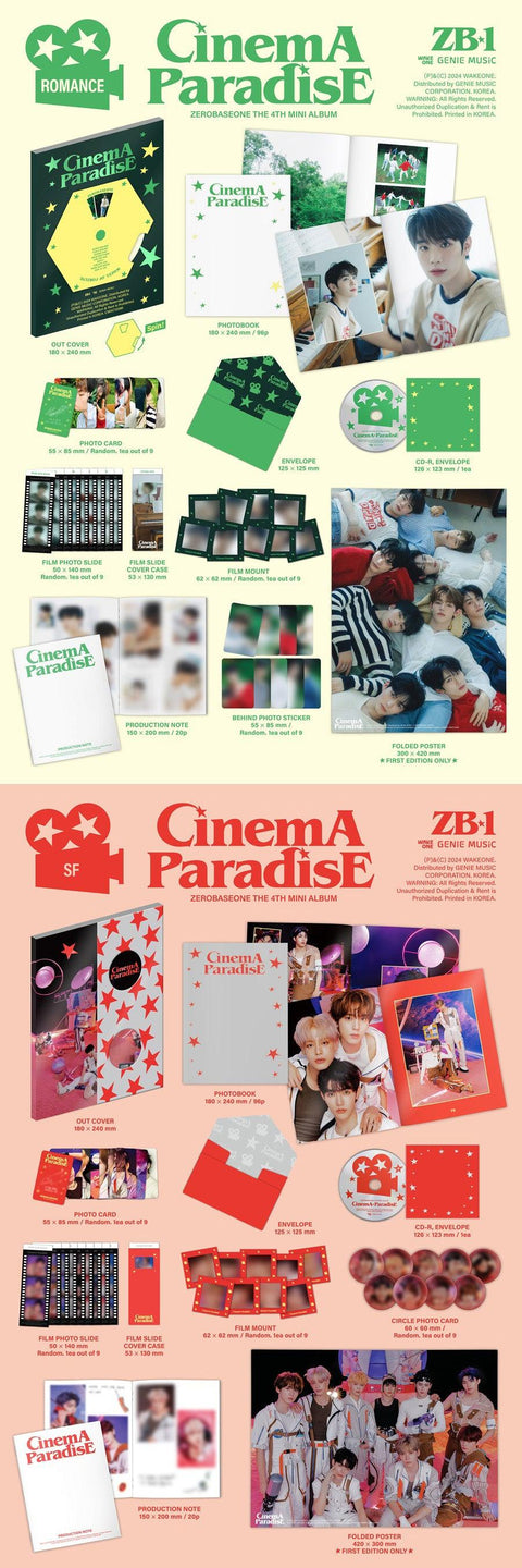 [PRE-ORDER] ZEROBASEONE - 4th Mini Album CINEMA PARADISE