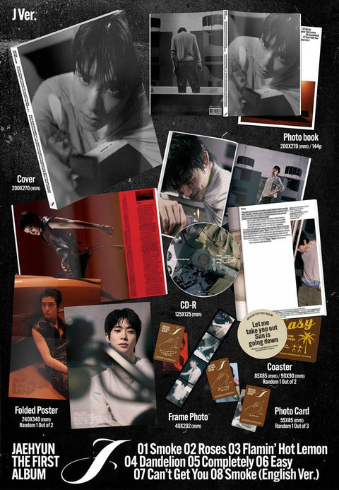 NCT JAEHYUN - J (THE 1ST ALBUM) J VER.+ Benefit 1 Fotokarte