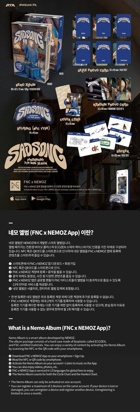 [PRE-ORDER] P1Harmony - 7th Mini Album [SAD SONG] (NEMO Ver.)