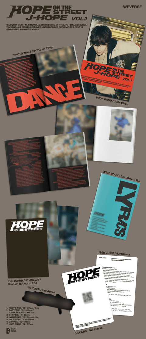 j-hope [HOPE ON THE STREET VOL.1] (Weverse Albums Ver.) - Kpopfuture