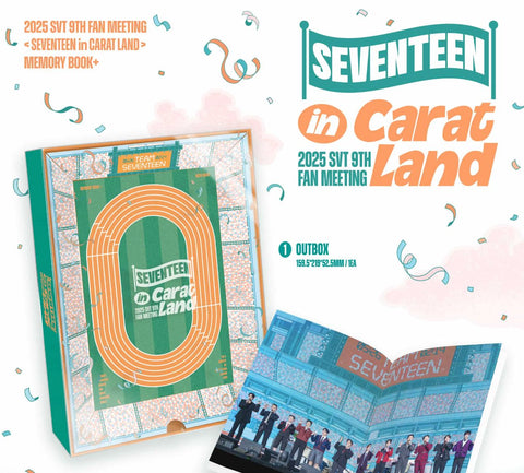SEVENTEEN - 2025 SVT 9TH FAN MEETING SEVENTEEN IN CARAT LAND (MEMORY BOOK+)+APPLEMUSIC POB