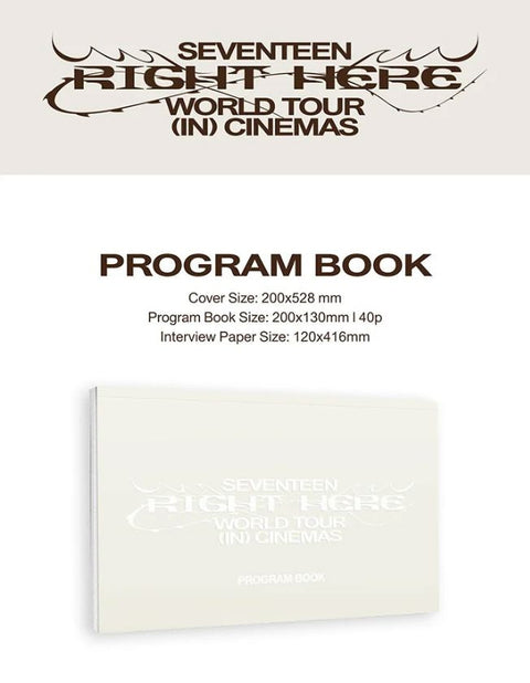 SEVENTEEN - PROGRAM BOOK (RIGHT HERE WORLD TOUR (IN) CINEMAS)