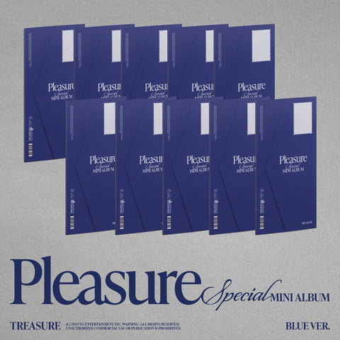 TREASURE - PLEASURE (BLUE VER.)+ POB Photocard