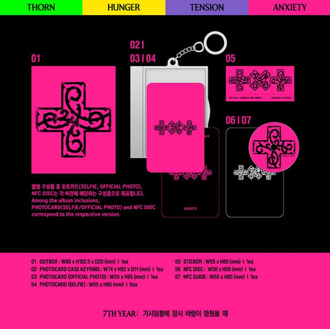 TXT - 7TH YEAR: WHEN THE WIND PAUSED AMONG THE THORNS (PHOTOCARD CASE VER.) + Applemusic POB