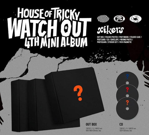 XIKERS 4TH MINI ALBUM [HOUSE OF TRICKY : WATCH OUT] + Apple music POB Photocard