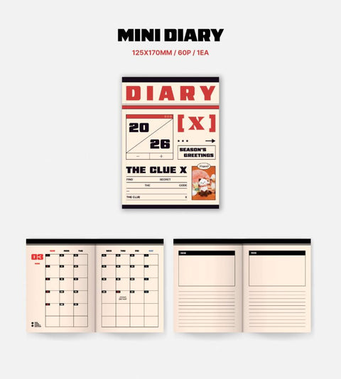 XIUMIN (EXO) - 2026 SEASON'S GREETINGS (THE CLUE [X]) + Extra Photocard