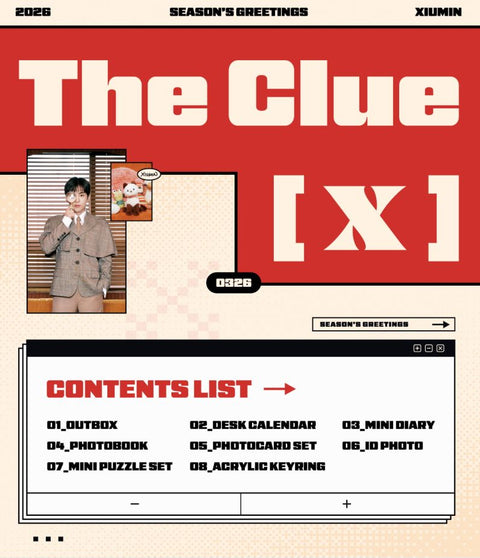XIUMIN (EXO) - 2026 SEASON'S GREETINGS (THE CLUE [X]) + Extra Photocard